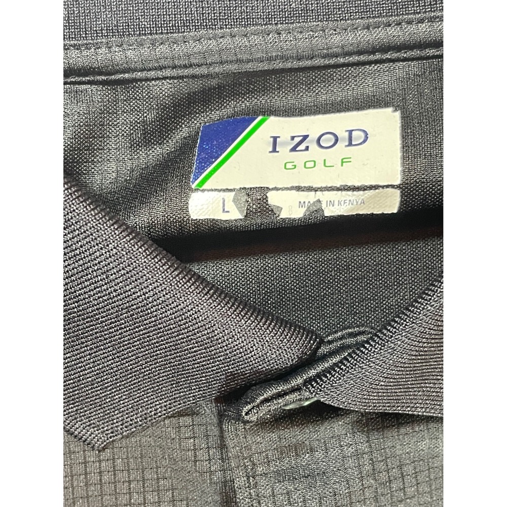 IZOD Golf Polo Shirt Performance Athletic Training Gray Large - Picture 2 of 5